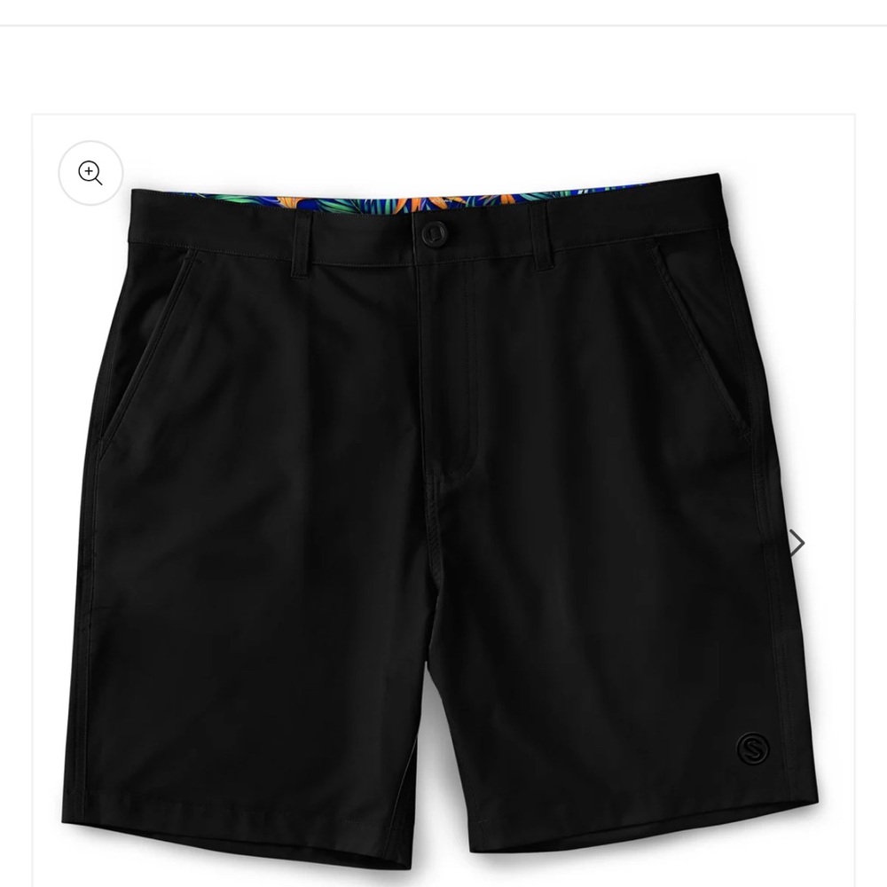 Men's Black Flat Front Shorts